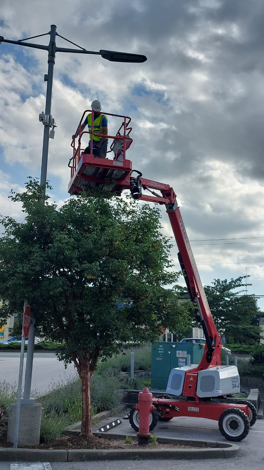Neo Security Solutions technician performing a professional commercial security installation